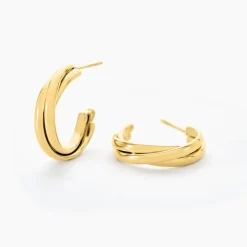 Créoles Myriane Acier Doré