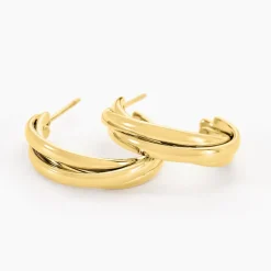 Créoles Myriane Acier Doré