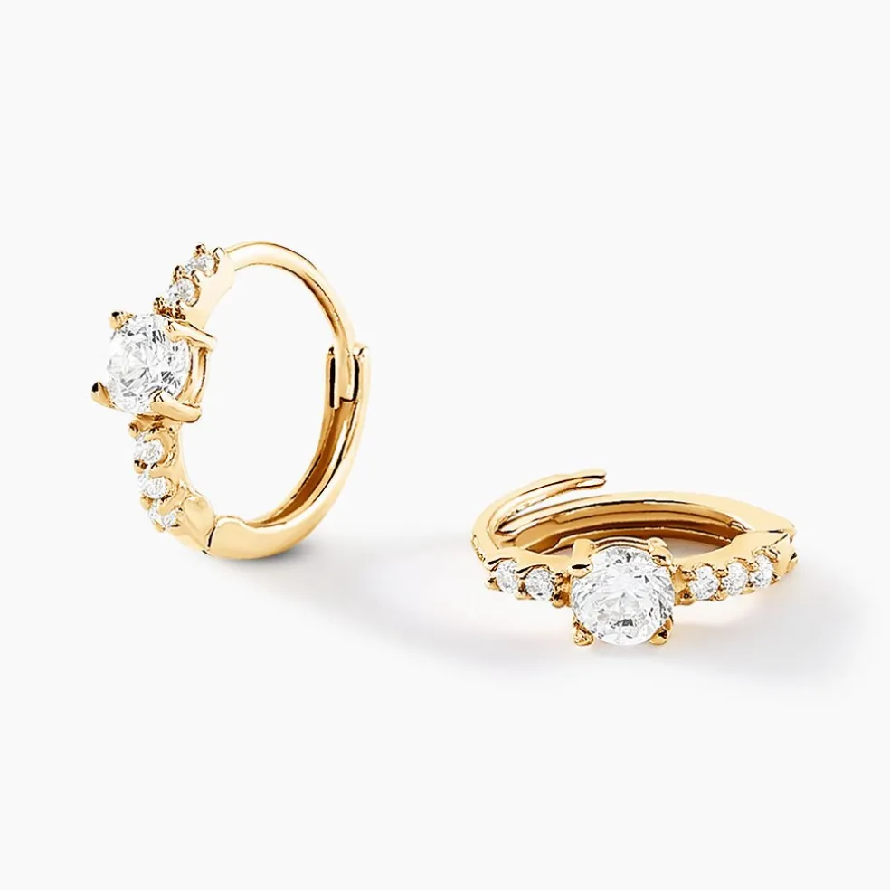 Créoles Nagendra Or Jaune Oxyde De Zirconium