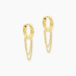 Créoles Nessa Acier Jaune