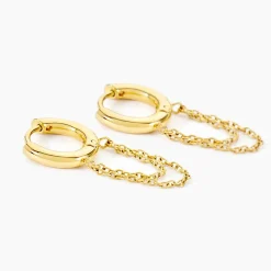 Créoles Nessa Acier Jaune