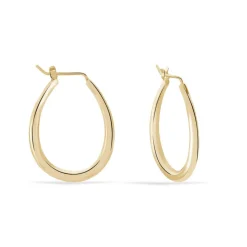 Créoles Olivia Ovale Plaqué Or Jaune