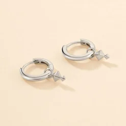 Créoles Olmos Argent Blanc