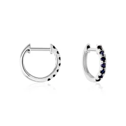 Créoles Or Blanc Killian Saphir