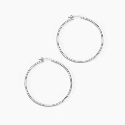 Créoles Or Blanc Rond