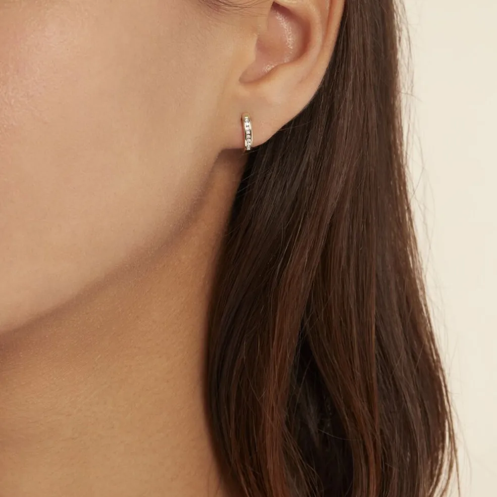 Créoles Or Jaune Aaren Diamants