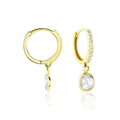 Créoles Or Jaune Arielle Oxyde De Zirconium