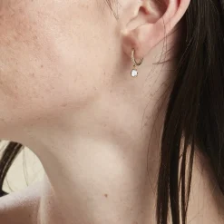 Créoles Or Jaune Arielle Oxyde De Zirconium