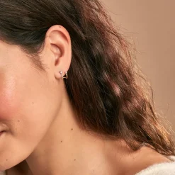 Créoles Or Jaune Cosmo Oxydes De Zirconium