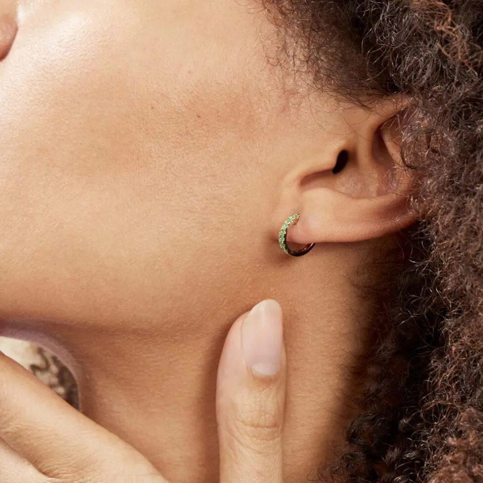 Créoles Or Jaune Killian Emeraudes