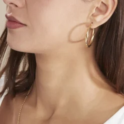 Créoles Or Jaune Torsadé