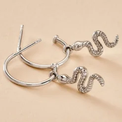 Créoles Oria Argent Blanc