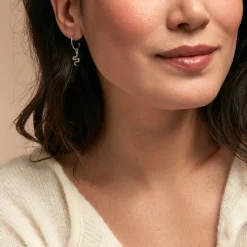 Créoles Oria Argent Blanc