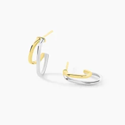 Créoles Perfect Match Argent Bicolore