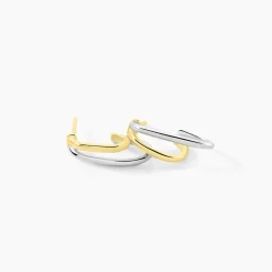 Créoles Perfect Match Argent Bicolore