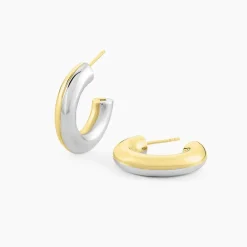 Créoles Perfect Match Argent Bicolore