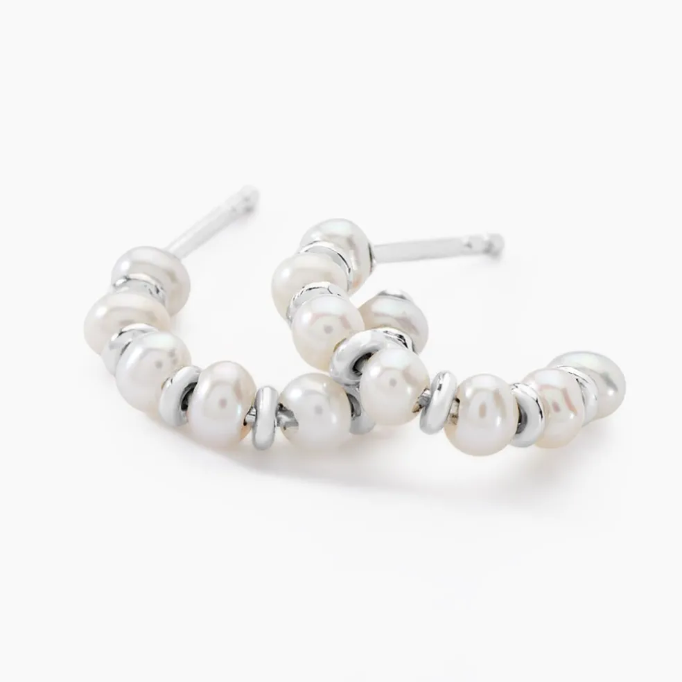 Créoles Perlissima Argent Blanc Perle De Culture