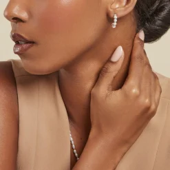 Créoles Perlissima Argent Blanc Perle De Culture