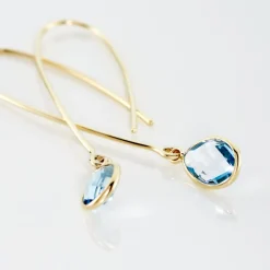 Créoles Phie Poire Or Jaune Topaze