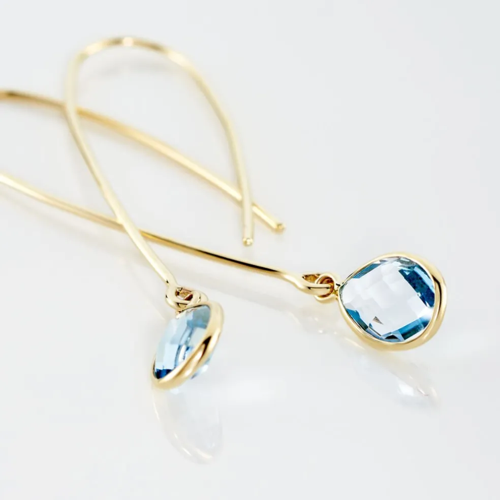 Créoles Phie Poire Or Jaune Topaze