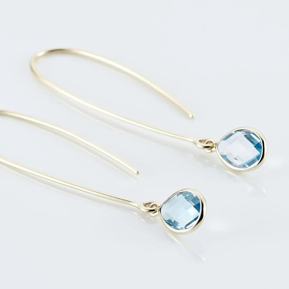 Créoles Phie Poire Or Jaune Topaze