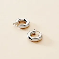 Créoles Piana Argent Blanc