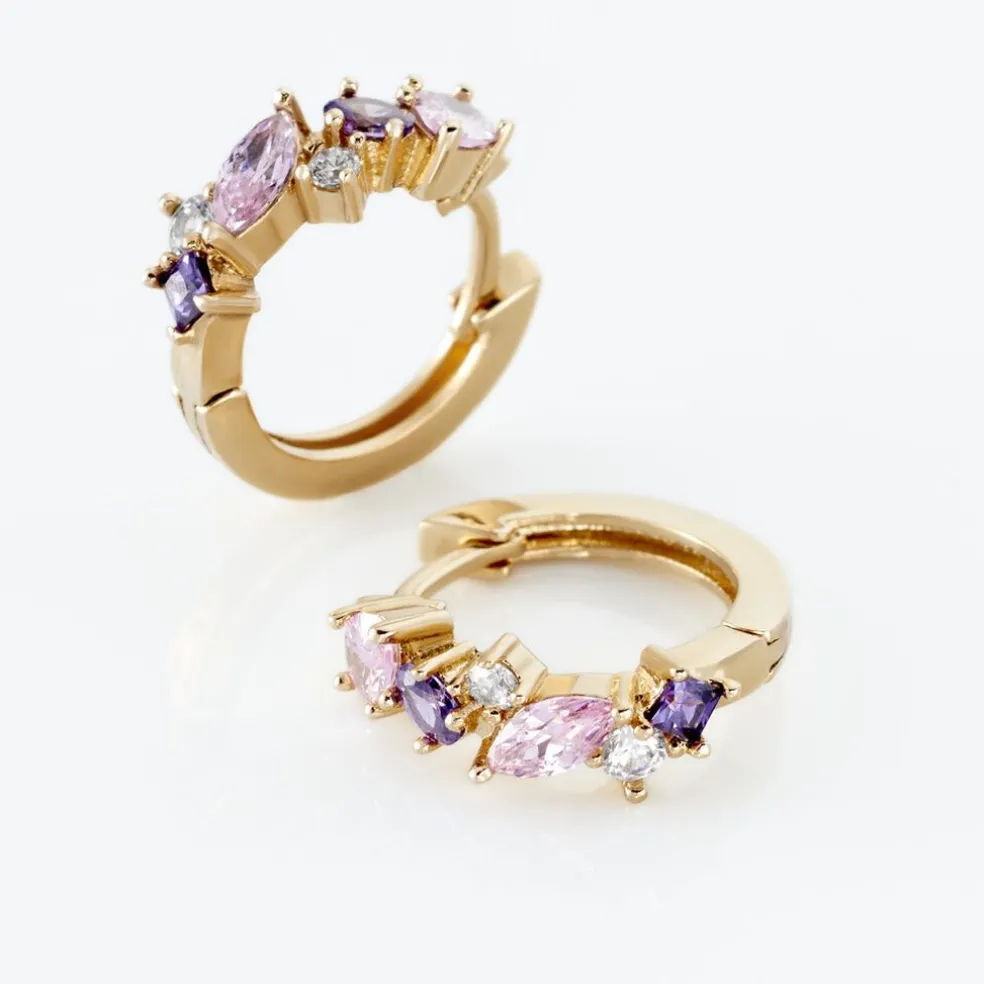 Créoles Plaqué Or Eliina Oxyde De Zirconium