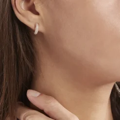 Créoles Plaqué Or Jaune Julitta Oxydes De Zirconium