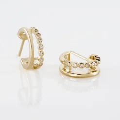 Créoles Plaqué Or Jaune Par Oxyde De Zirconium