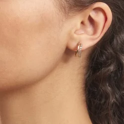 Créoles Plaqué Or Jaune Par Oxyde De Zirconium