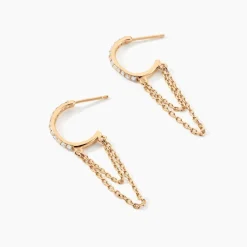 Créoles Plaqué Or Leinhard Oxydes De Zirconium