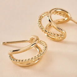 Créoles Preeti Plaqué Or Jaune