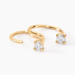 Créoles Ra Or Jaune Diamnt Synthétique