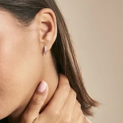 Créoles Rio Argent Blanc Oxyde De Zirconium