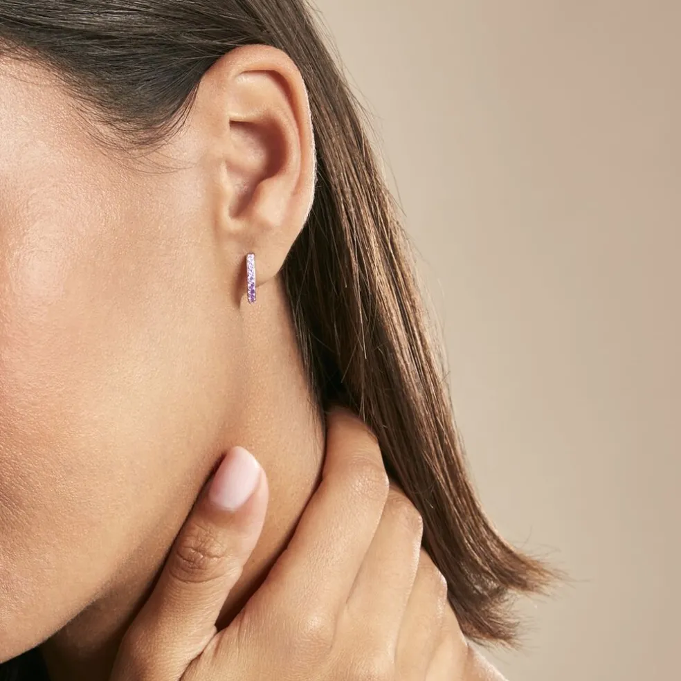 Créoles Rio Argent Blanc Oxyde De Zirconium