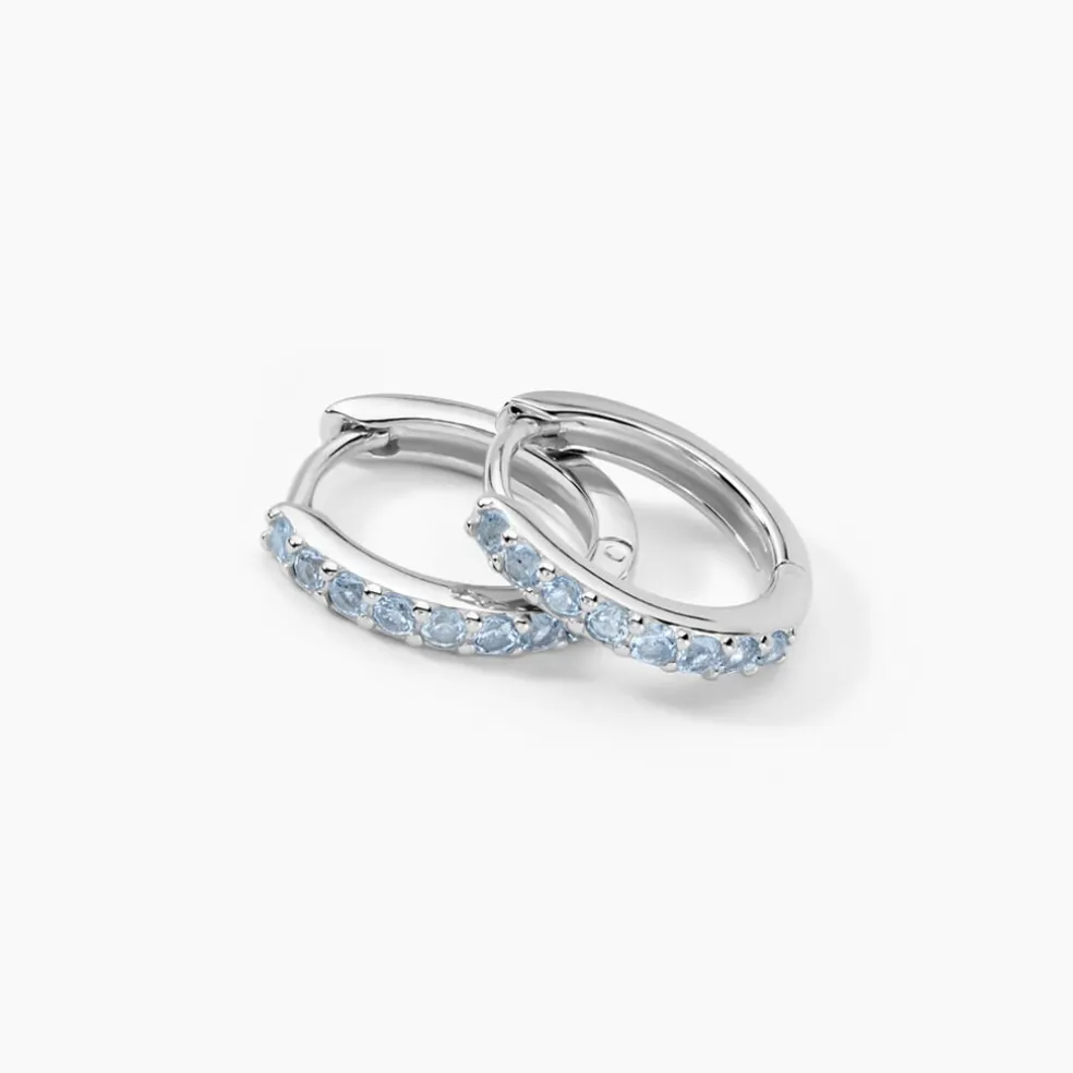 Créoles Rio Argent Blanc Oxyde De Zirconium