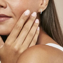 Créoles Rio Argent Blanc Oxyde De Zirconium