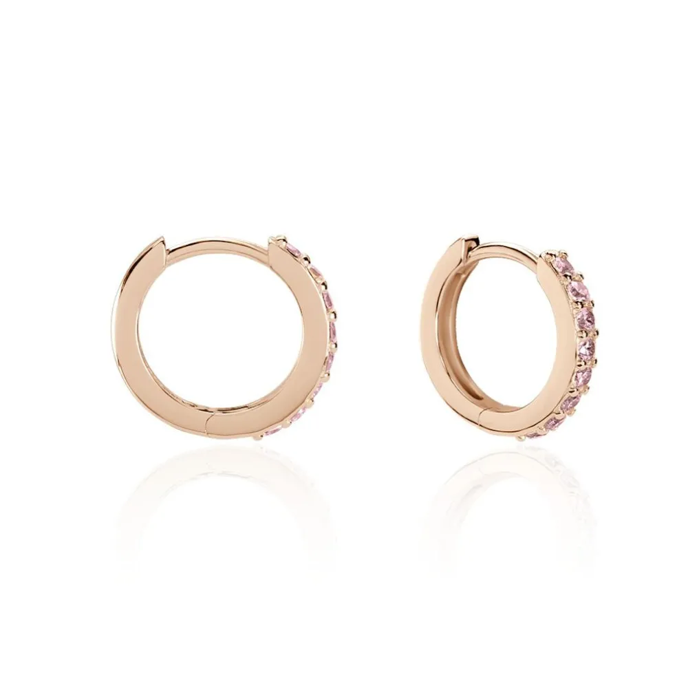 Créoles Rio Argent Rose Oxyde De Zirconium