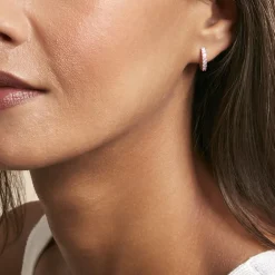 Créoles Rio Argent Rose Oxyde De Zirconium