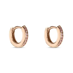 Créoles Rio Argent Rose Oxyde De Zirconium