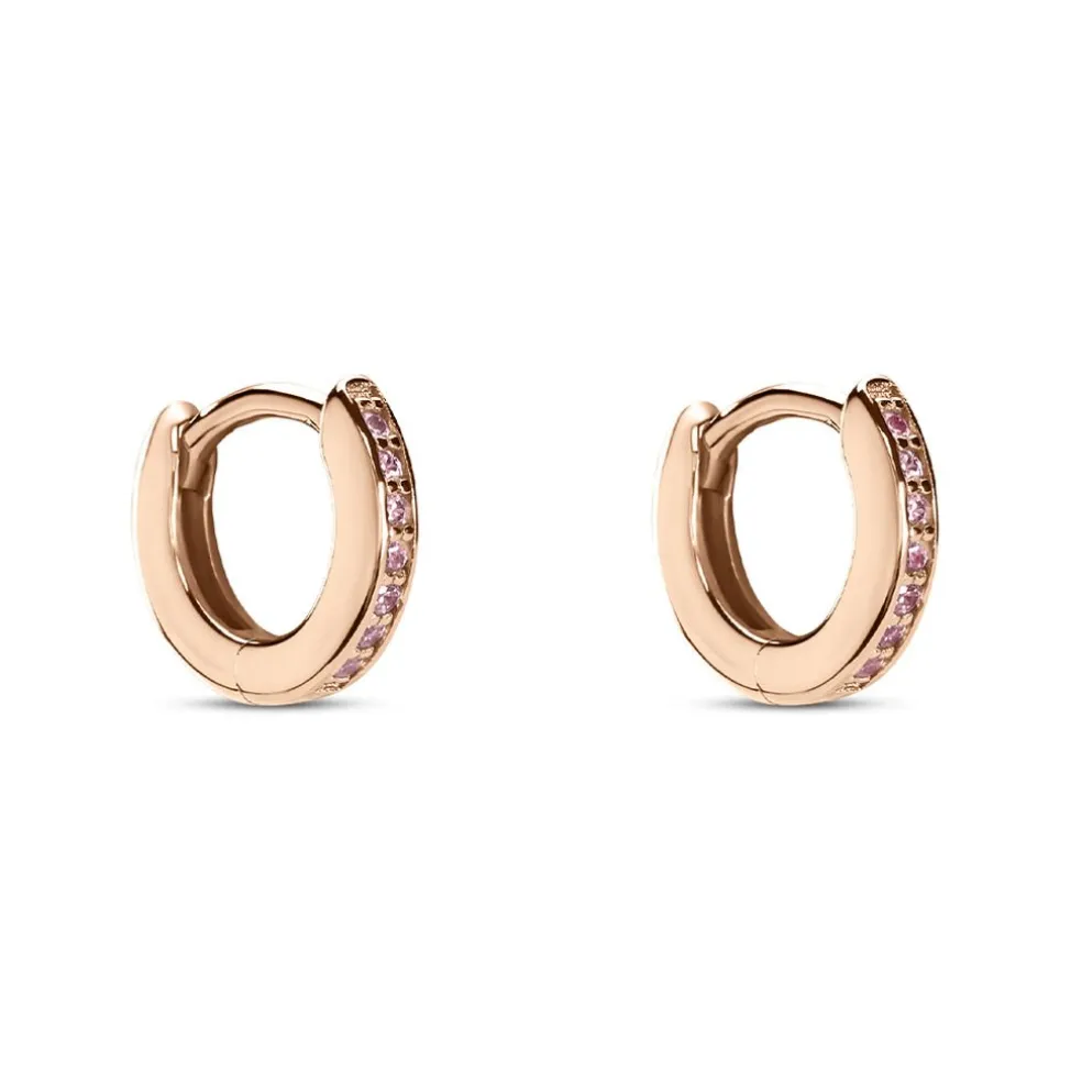 Créoles Rio Argent Rose Oxyde De Zirconium