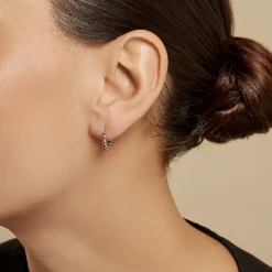 Créoles Safana Argent Blanc