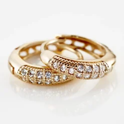 Créoles Sahar Plaqué Or Jaune Oxyde De Zirconium