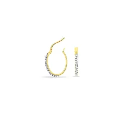 Créoles Sandrine Or Jaune Strass