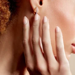 Créoles Sandrine Or Jaune Strass