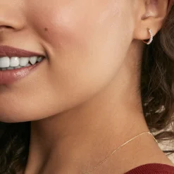 Créoles Sandrine Or Jaune Strass