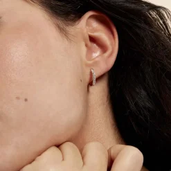 Créoles Sandrine Or Jaune Strass