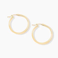 Créoles Shalana Lisses Demi Jonc Or Jaune