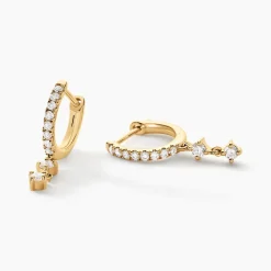 Créoles Sharyl Or Jaune Diamant Synthétique