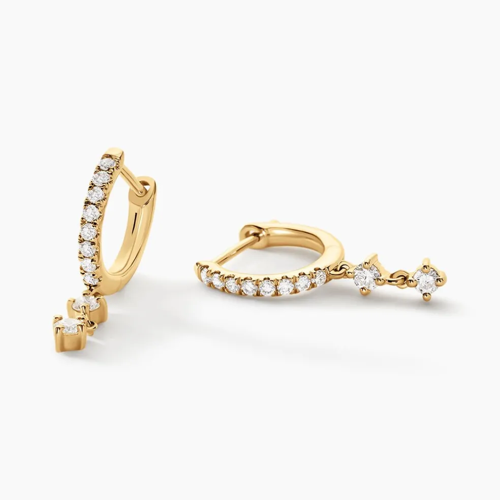 Créoles Sharyl Or Jaune Diamant Synthétique